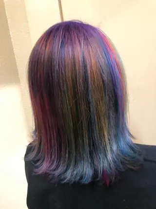ミディアム カラー レイヤーカット匠 イソザキノリユキのヘアスタイル