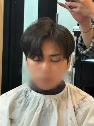ショート パーマ メンズ 韓国メンズヘア/ 毛流れヘア　須田龍世のヘアスタイル