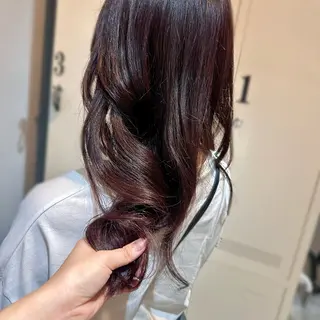 セミロング カラー ヘアアレンジ 縮毛矯正+モテカラー 🎀✨MIHOのヘアスタイル