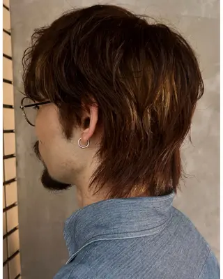 ショート カラー メンズ デザインパーマ/ カット/nanaのヘアスタイル