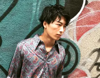 ミディアム パーマ メンズ メンズヘア特化 崎田 成人のヘアスタイル