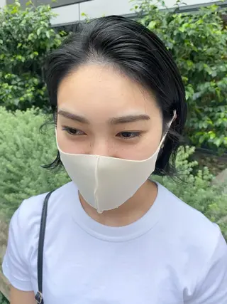 ショート デザインカラー/ボブ ブリーチカラー/ユリのヘアスタイル