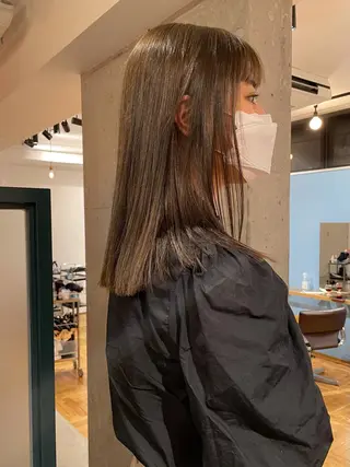 ミディアム カラー パーマ ヘアアレンジ ネイル マツエク・マツパ Miku /ボブのヘアスタイル