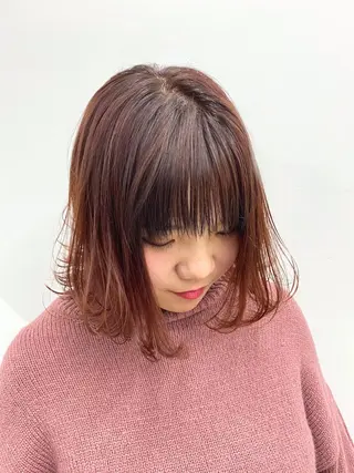 セミロング カラー Unami MIHA☘️*゜のヘアスタイル