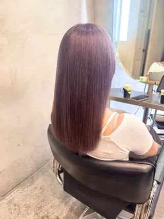 セミロング カラー 髪質改善＆艶カラー Zina💋池袋のヘアスタイル