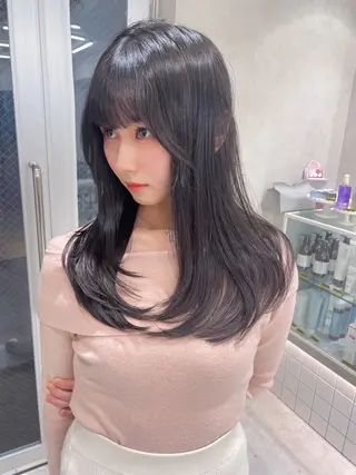 セミロング カラー レイヤー/縮毛矯正 のマスター【タケル】のヘアスタイル