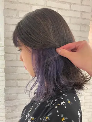 ミディアム カラー ヘアアレンジ 髪質改善【縮毛矯正】 北千住 田邉 澪のヘアスタイル