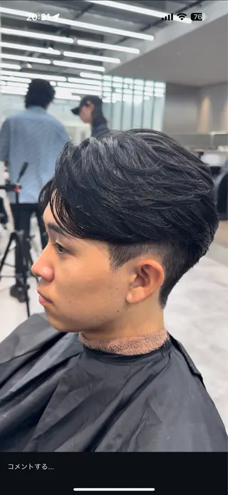 メンズ マッシュパーマ fifth岡村優作のヘアスタイル