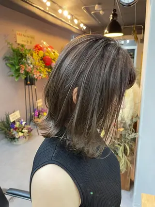 ミディアム カラー Reb_keiji 👑小倉圭司のヘアスタイル