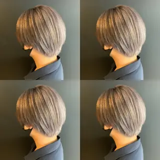 ショート カラー ✨縮毛矯正✖︎顔周り レイヤー✨ナカムラのヘアスタイル