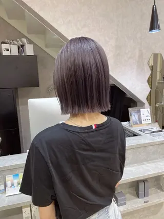 ショート カラー 縮毛矯正ボブ/ 髪質改善/カットのヘアスタイル