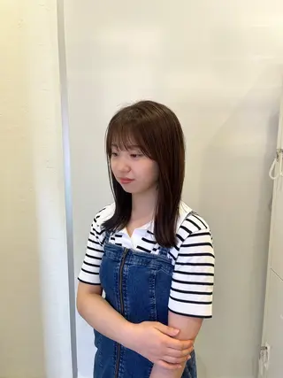 ミディアム レイヤーカット 甲子園口　RINのヘアスタイル