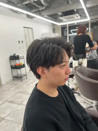 ショート パーマ メンズ 🏆メンズヘア特化 🥇代表りんぺーのヘアスタイル