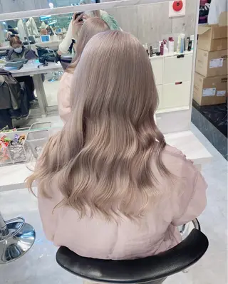 ミディアム 🤍ムラ修正ブリーチ 🤍原宿/YUUのヘアスタイル