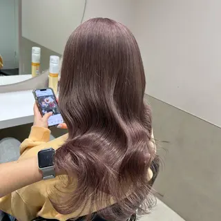 セミロング カラー ヘアアレンジ mai🍑暖色カラー /レイヤー💖のヘアスタイル