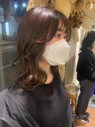 ミディアム 透明感カラー/韓国 ヘア🩶yuri🩵のヘアスタイル