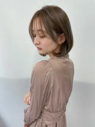 ショート カラー ヘアアレンジ cherir髪質改善 パーソナルカラー診断のヘアスタイル