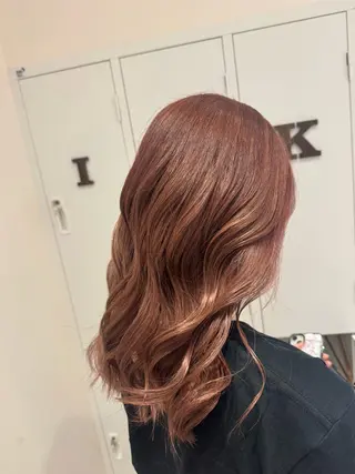 セミロング カラー 河添 麗菜のヘアスタイル