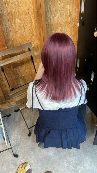 カラー まろみ暖色×ボブ ×chia🕯のヘアスタイル