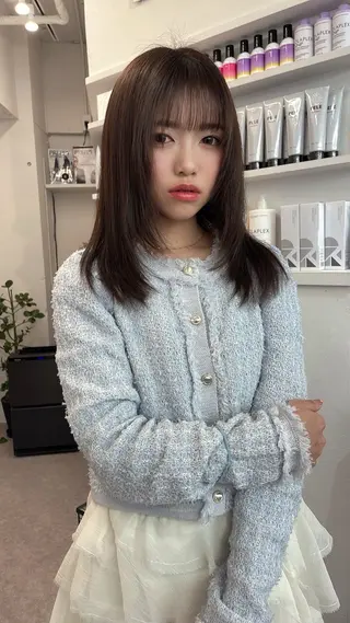 ミディアム PELEshibuya所属・カットモデル様無料 💎saaya💎のヘアスタイル