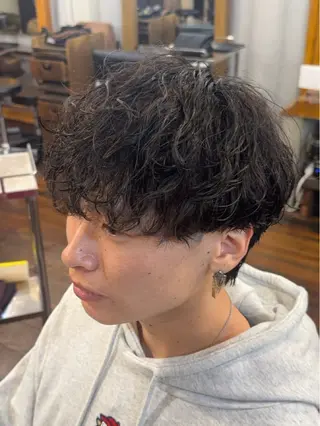 ショート パーマ メンズ men'sモテ 髪🫧シオンのヘアスタイル
