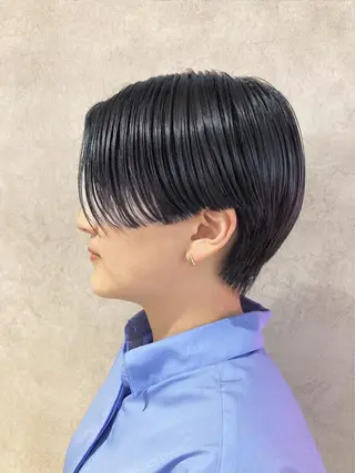 ショート カラー スキバサミを使わない カット🌼唯🌼のヘアスタイル