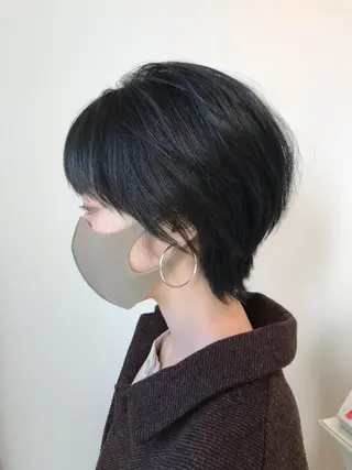 ショート カラー ニュアンスパーマ/ レイヤー/茶屋町のヘアスタイル