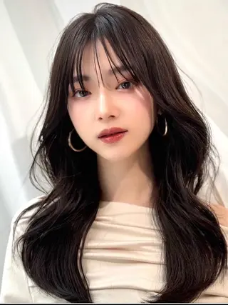 セミロング 前髪顔まわりカット 🌈中村海聖のヘアスタイル