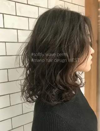 ミディアム パーマ 竹嶌 健吾のヘアスタイル
