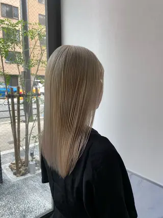 ロング カラー ブリーチカラーと、髪 質改善。HARUKAのヘアスタイル