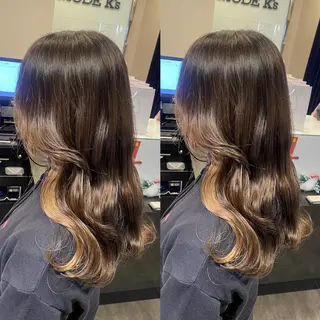 セミロング カラー 【カラー指名No 1✨】HIBIKIのヘアスタイル
