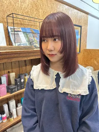 ミディアム カラー 🪭risa 暖色/レイヤー🪭のヘアスタイル