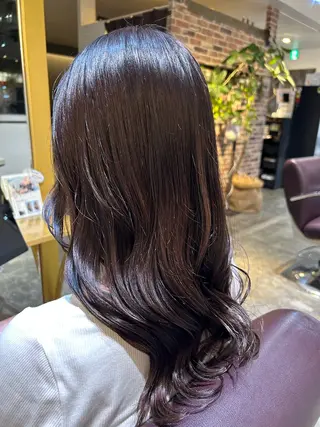 ミディアム カラー 縮毛矯正／レイヤー／ 🌼mizukiのヘアスタイル