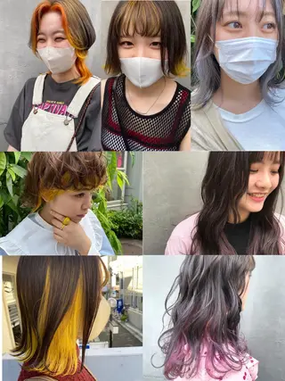 ミディアム カラー パーマ 口コミ150件超え 💬☘️笹岡航太のヘアスタイル