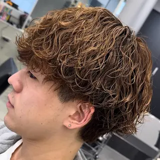 ミディアム パーマ ヘアアレンジ メンズ fifth 石川 凪のヘアスタイル