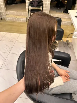 カラー 🥯縮毛/レイヤー/ ベージュヘア🥯のヘアスタイル