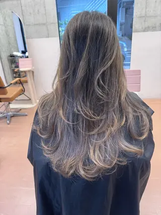 ロング レイヤーカットモデル 募集/藤原一真のヘアスタイル