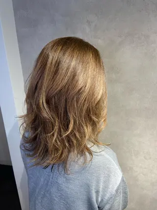 セミロング カラー FABLE HAIR ファブル難波・心斎橋のヘアスタイル