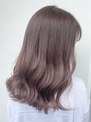 セミロング カラー パーマ ヘアアレンジ メンズ ネイル マツエク・マツパ 艶ピンク*ヘアセット 🌙shioriのヘアスタイル