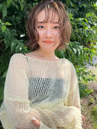 ミディアム カラー イメチェン美容師⭕️ 富永健太のヘアスタイル