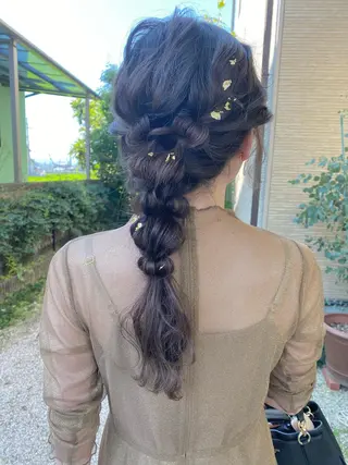 ロング カラー ヘアアレンジ マツエク・マツパ アイブロウ 透明感カラー🫧ヘア セット🫧松本菜月の眉毛・アイブロウイメージ