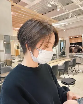 ショート 須藤 優真 切りっぱなしボブのヘアスタイル
