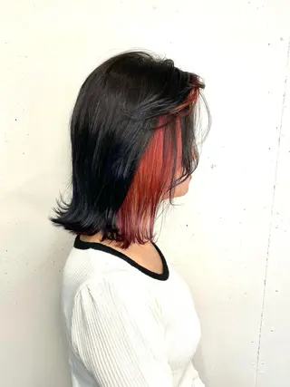 ミディアム カラー 久保田 千尋のヘアスタイル