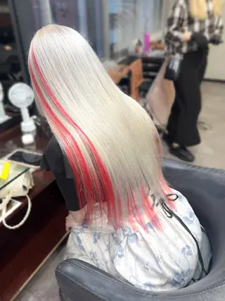 ロング カラー ハイトーンエクステ 🎩カズキ🎩のヘアスタイル