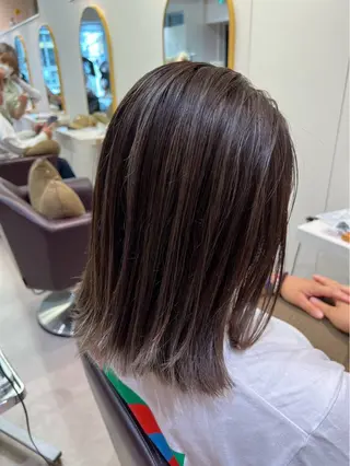 セミロング 縮毛矯正/アレンジ FACE。ゆのんのヘアスタイル