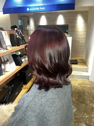 ミディアム カラー 坂下 かのんのヘアスタイル