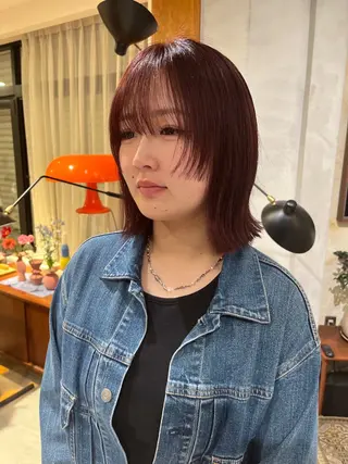 ミディアム カラー Fleur 西 優希のヘアスタイル