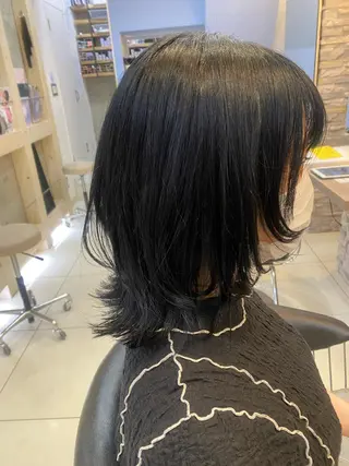 ミディアム カラー パーマ ヘアアレンジ kame|レイヤー / 似合わせ顔周りのヘアスタイル