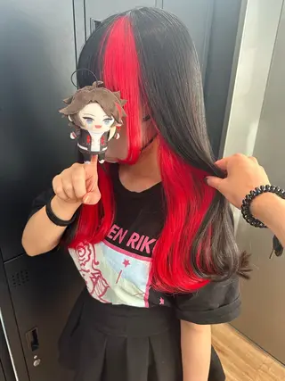 セミロング カラー あらげ 🌈推しカラー🌈ᵕのヘアスタイル