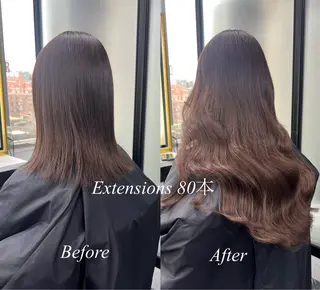 ロング カラー シールエクステ特化 ハイトーン、NANAのヘアスタイル